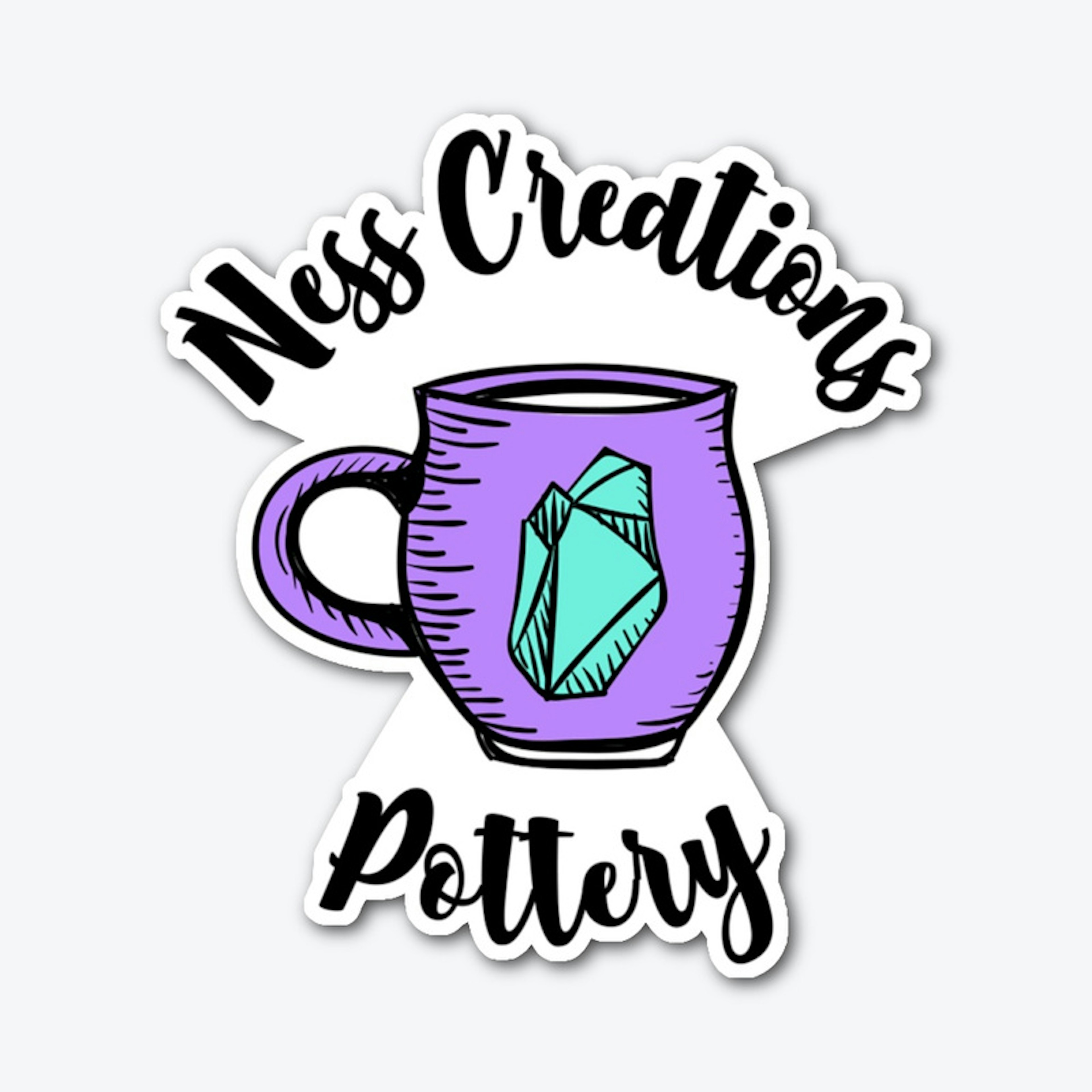 Ness Creations Pottery Mug Logo - Home 